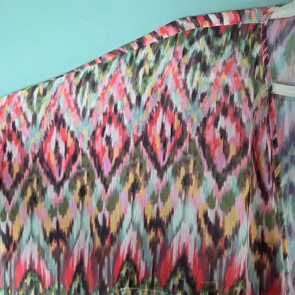 Bleu Rod Beattie Womens Caftan Multicolor Swim Cover Up Size Small